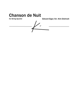 Book cover for Elgar: Chanson de Nuit (Arr. Diehnelt, for String Quartet)