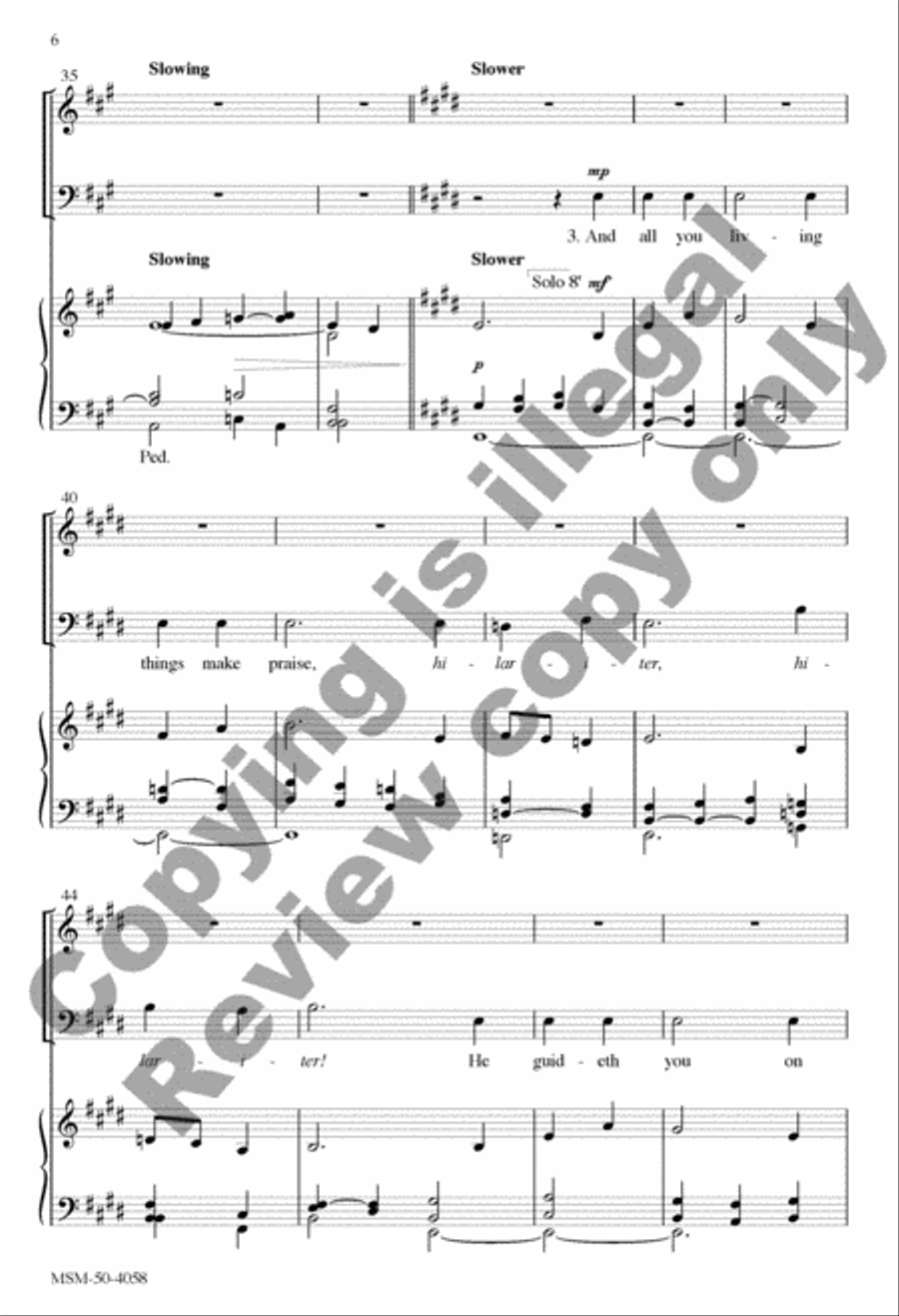 Hilariter (Alleluia): The Whole Bright World Rejoices Now 3-Part scores gallery preview page 10