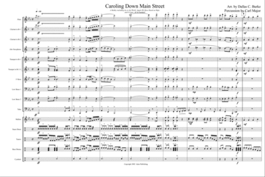 Caroling Down Main Street Marching Band scores gallery preview page 2
