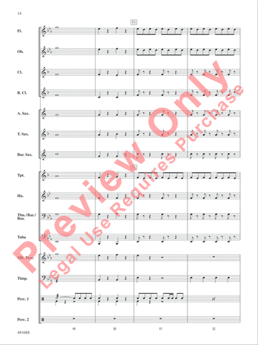 Happy Birthday, Ludwig Concert Band scores gallery preview page 15