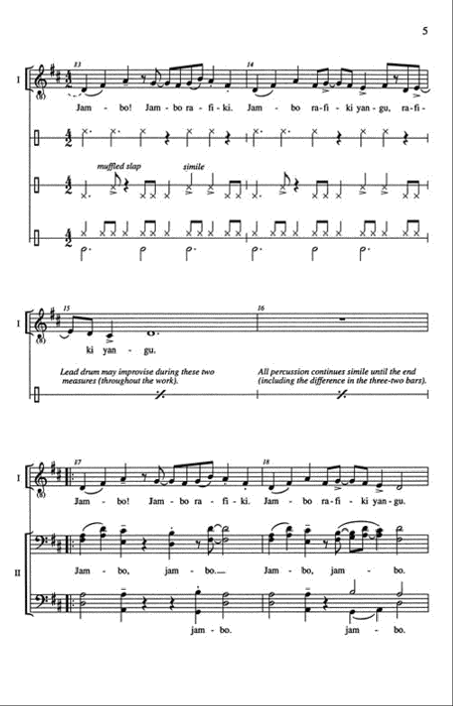 African Processional TTBB scores gallery preview page 4