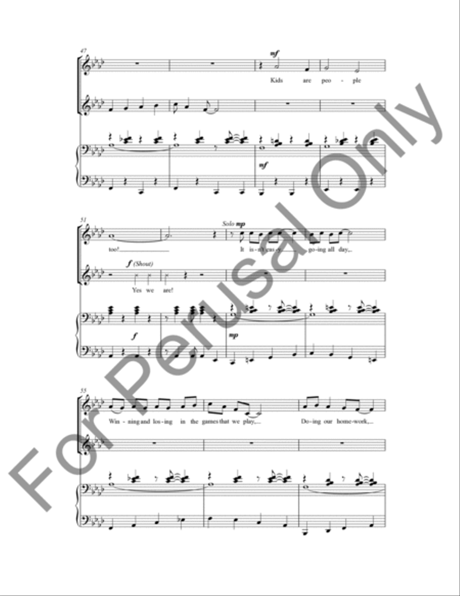 Kids Are People Too! Unison Choir scores gallery preview page 7