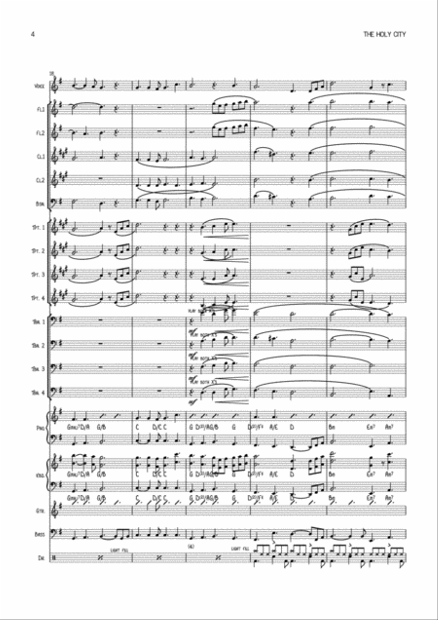 Holy City, The (Big Band Vocal) Jazz Ensemble scores gallery preview page 4