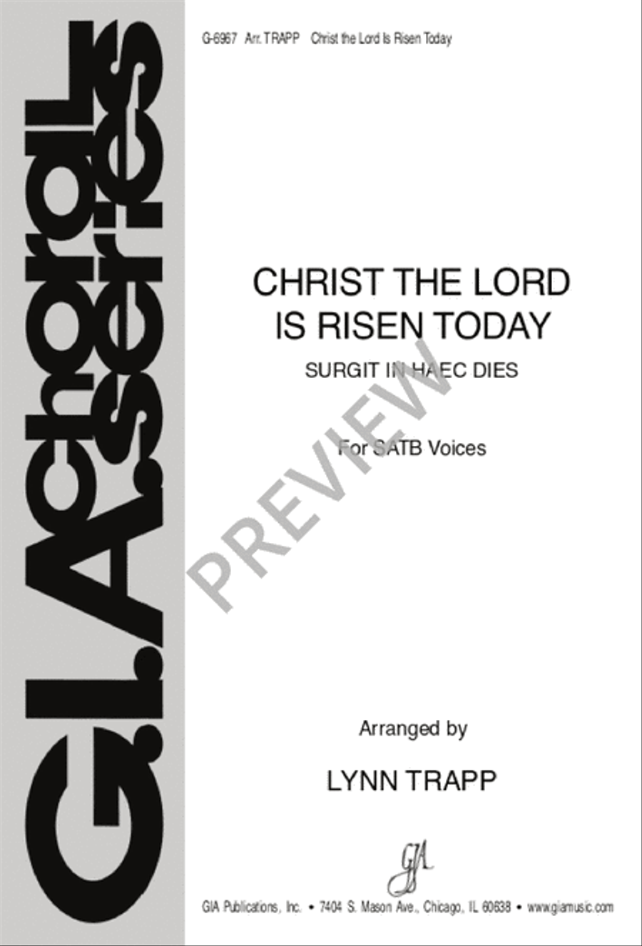 Christ the Lord Is Risen Today 4-Part scores gallery preview page 2