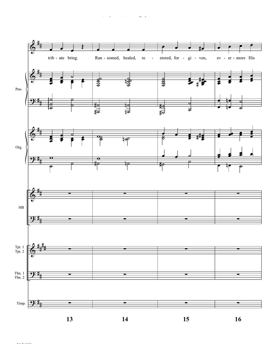 Praise, My Soul, the King of Heaven - Instrumental Ensemble Score and Parts (Dig 3-Octaves scores gallery preview page 6