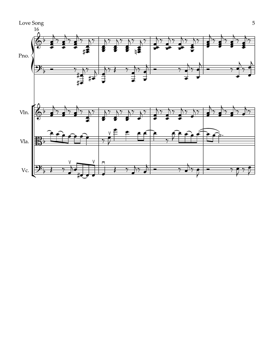 Love Song Piano Quartet scores gallery preview page 5