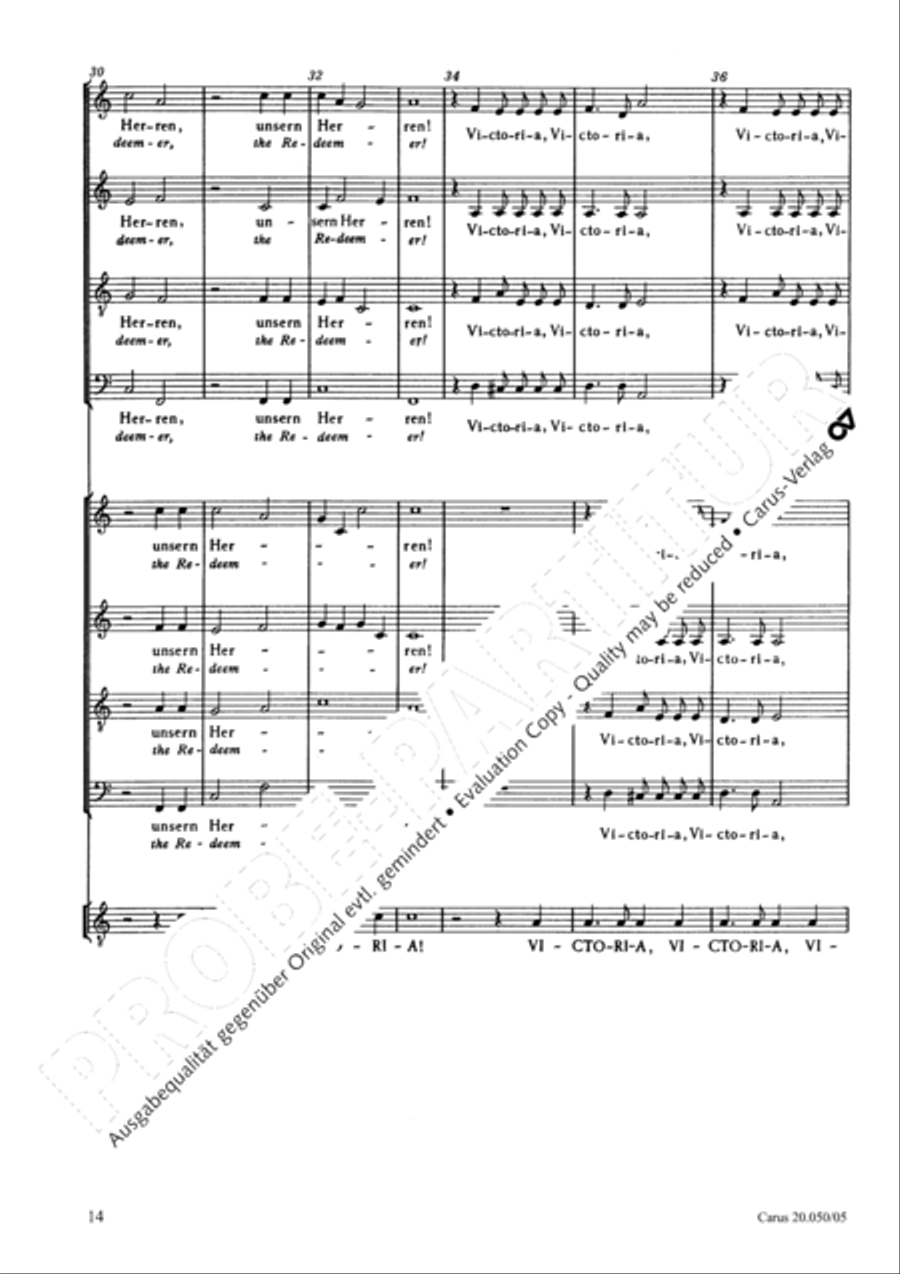Account of the Resurrection of Jesus Christ (Historia der Auferstehung Jesu Christi) 4-Part scores gallery preview page 15