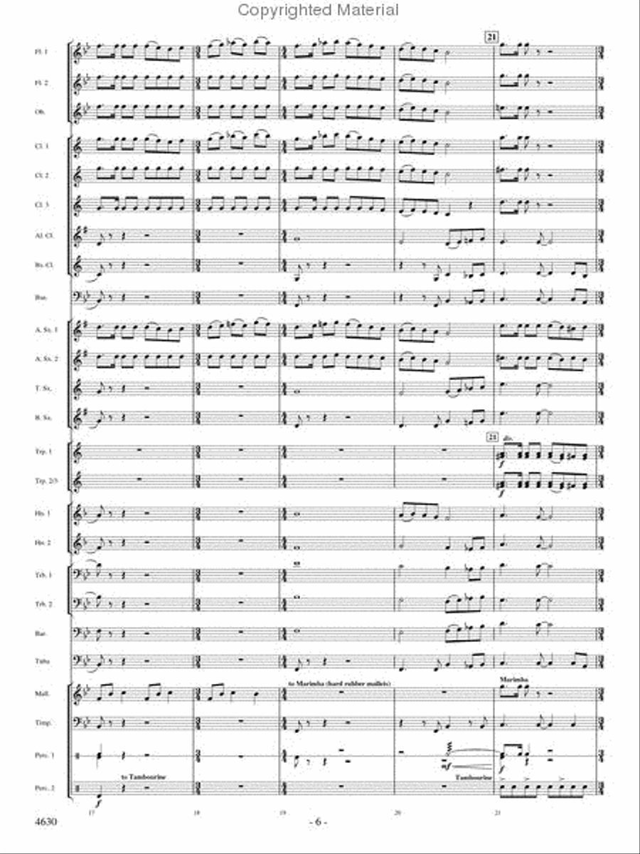 Joyous Alleluias Concert Band scores gallery preview page 5