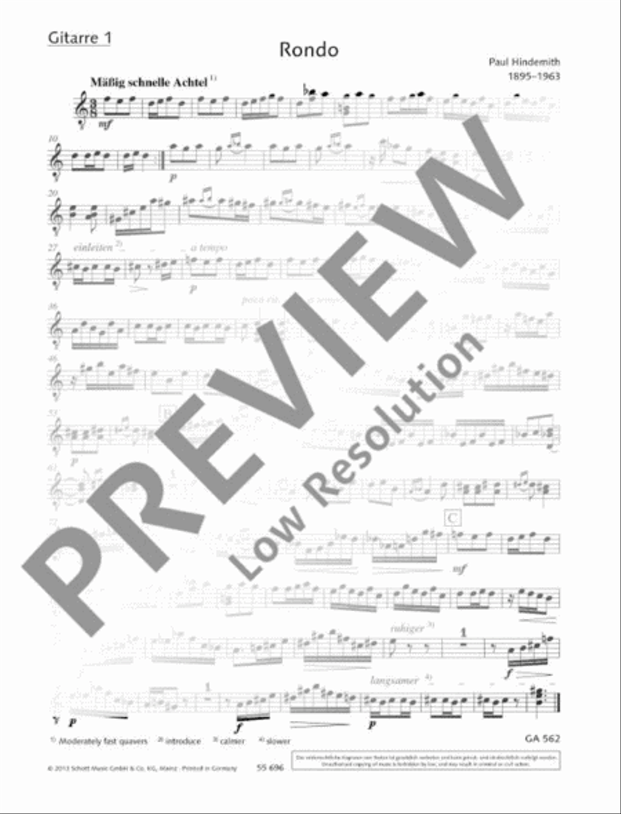 Rondo Rondo Guitar Ensemble scores gallery preview page 10