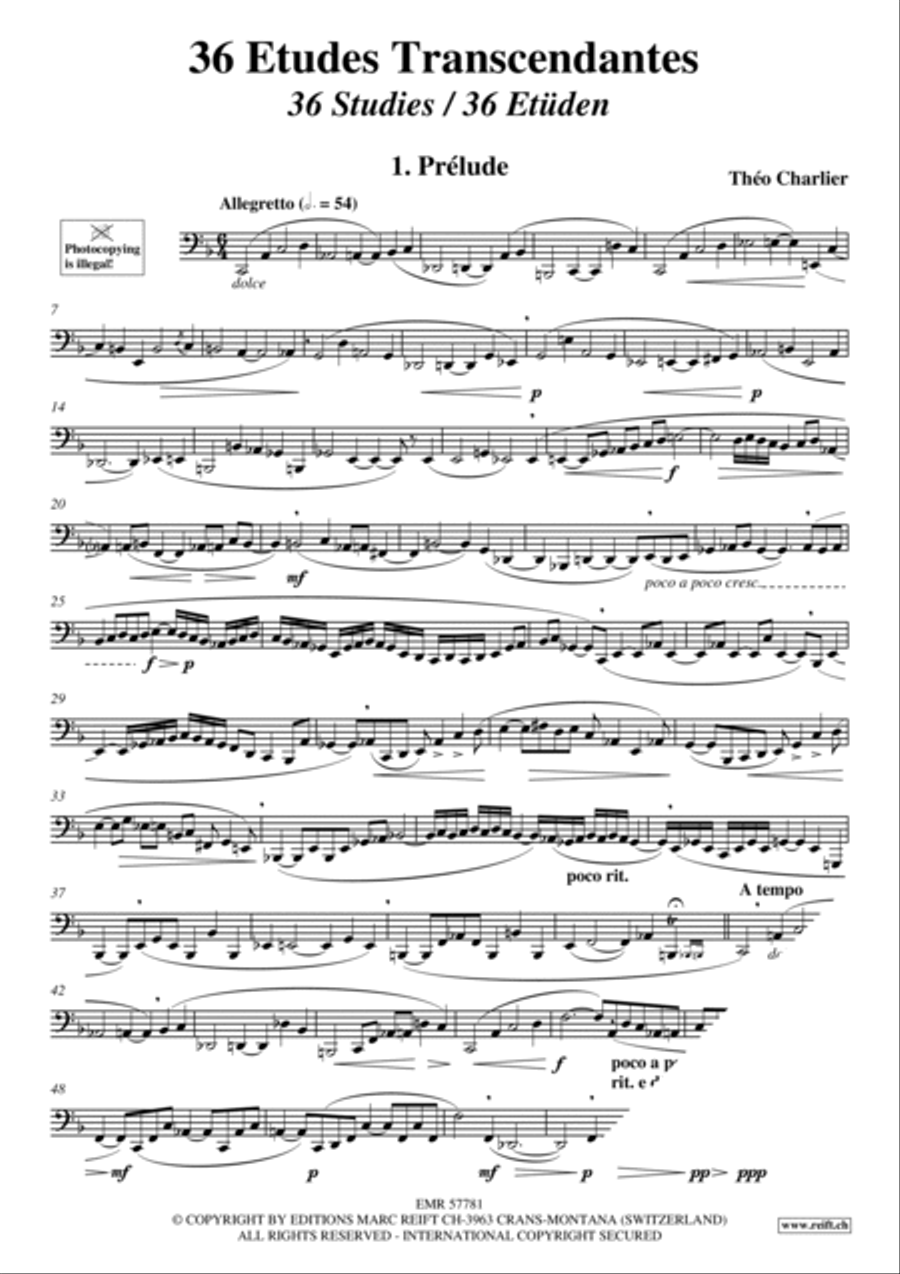 36 Etudes Transcendantes Tuba scores gallery preview page 3