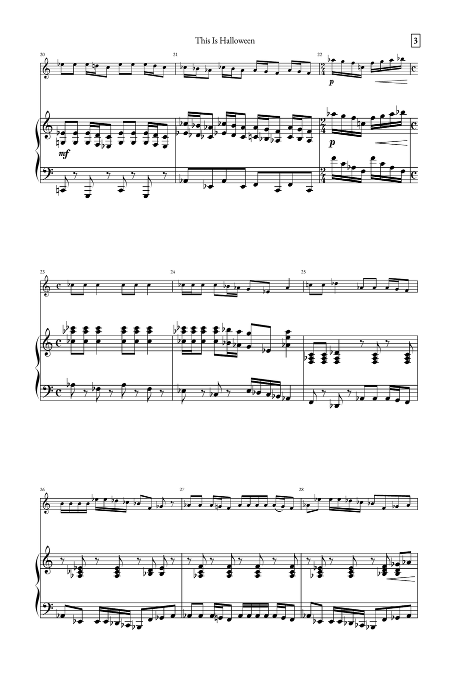 This Is Halloween Violin Solo scores gallery preview page 3