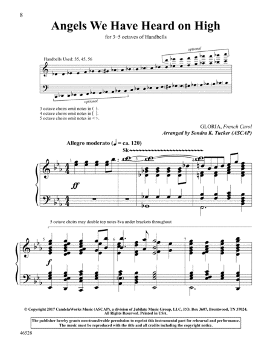 Bells & Chimes for Special Times Handbell Choir scores gallery preview page 4