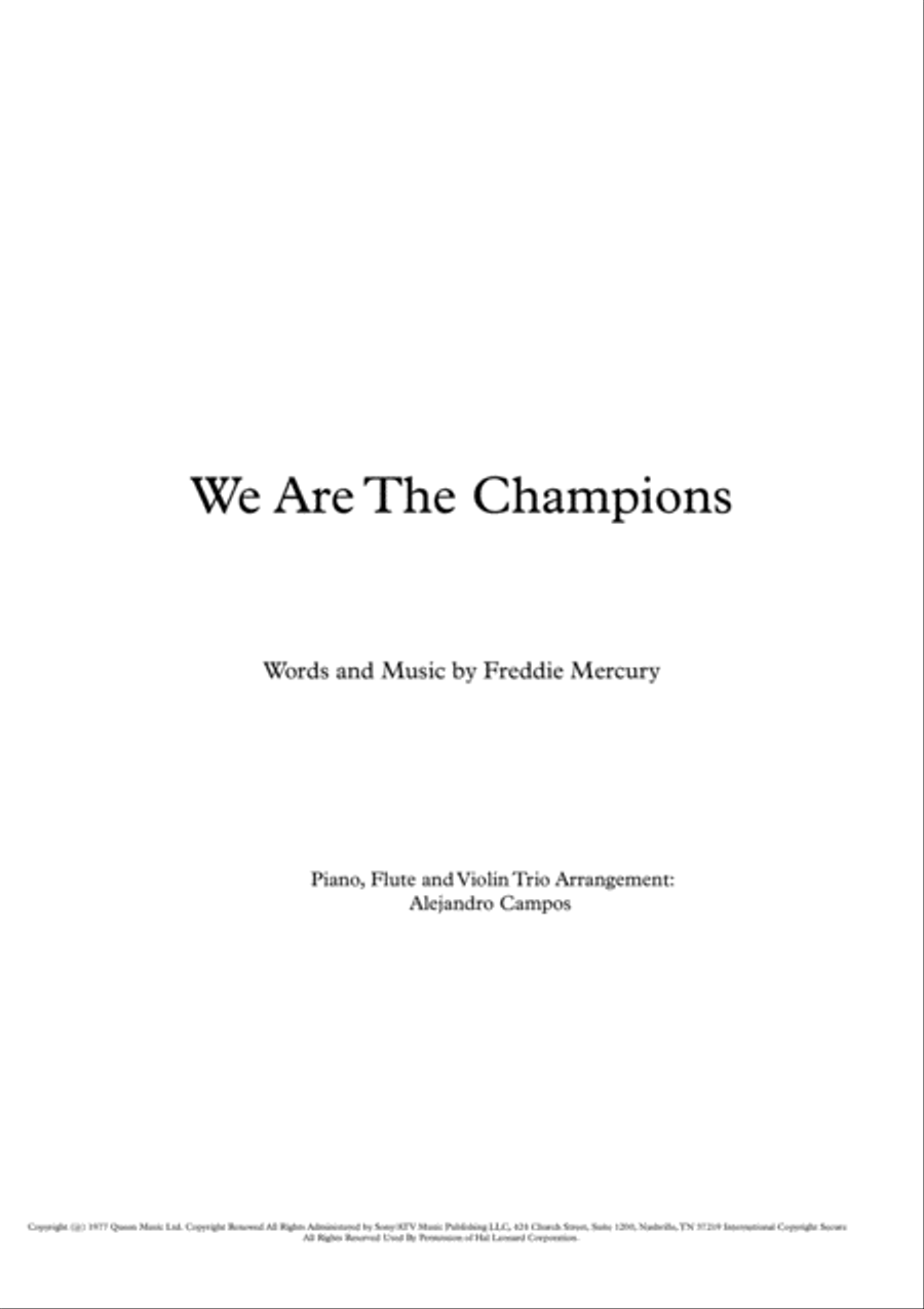 We Are The Champions We Are The Champions Small Ensemble scores gallery preview page 3