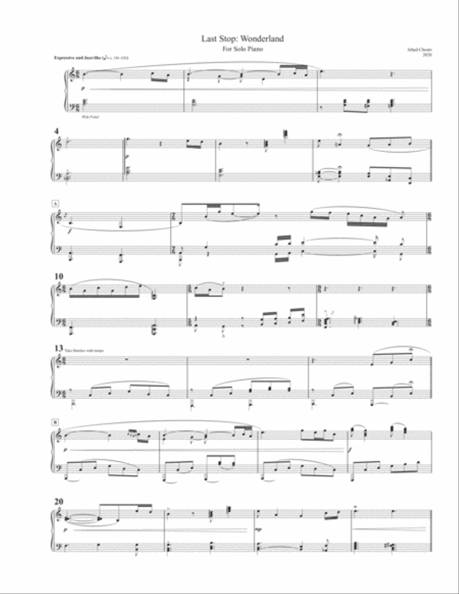 Last Stop: Wonderland Piano Solo scores gallery preview page 4