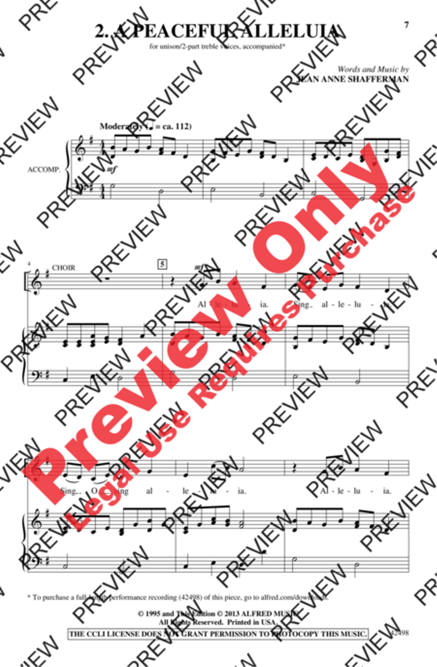 Two Simple Songs for Children 2-Part scores gallery preview page 7
