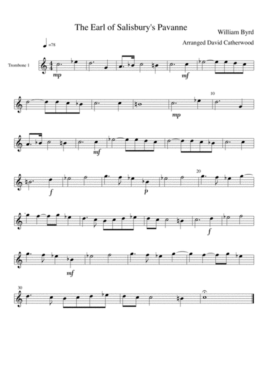 Brass (or Saxophone) Trio - Earl of Salisbury's Pavanne by William Byrd arranged David Catherwood image number null