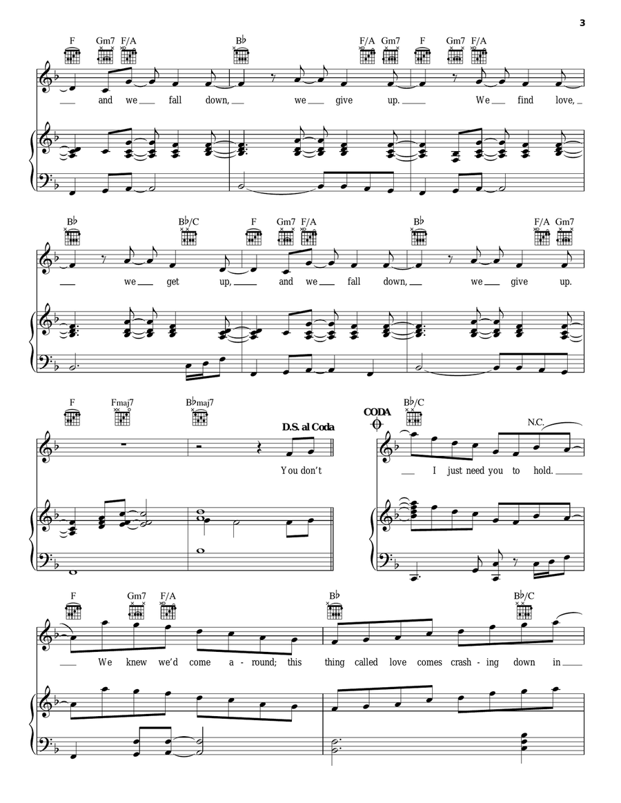 We Find Love We Find Love Piano, Vocal, Guitar scores gallery preview page 3