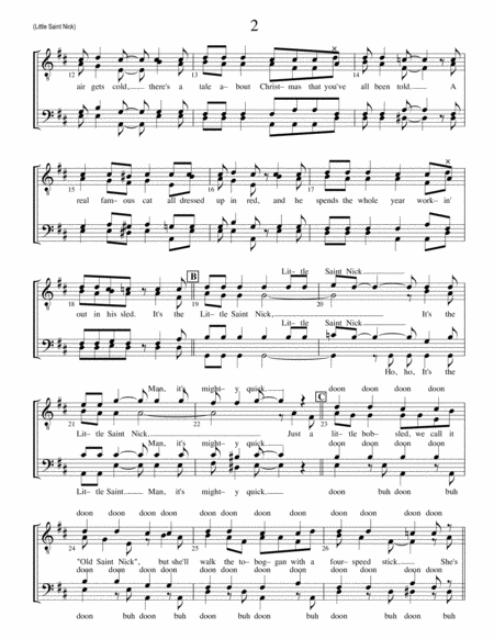 Little Saint Nick by The Beach Boys Choir - Digital Sheet Music