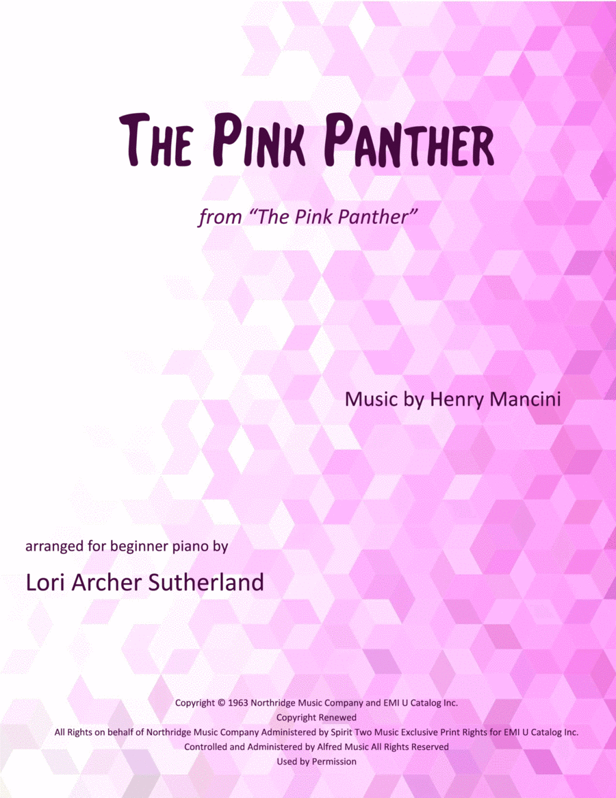 The Pink Panther Piano Method scores gallery preview page 1