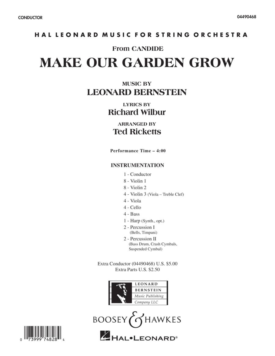 Make Our Garden Grow (from Candide) - Conductor Score (Full Score) Orchestra scores gallery preview page 1