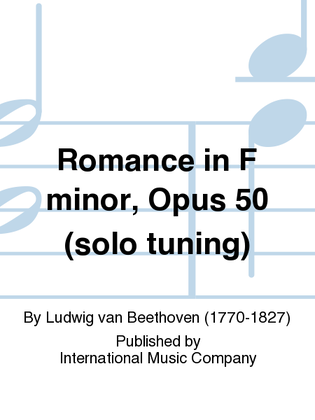 Book cover for Romance In F Minor, Opus 50 (Solo Tuning)