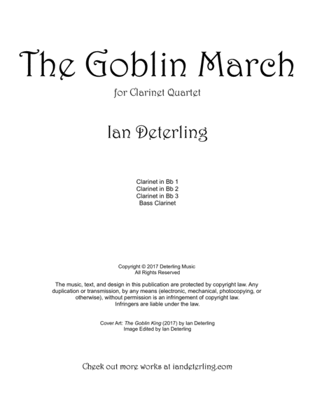 The Goblin March (for Clarinet Quartet) image number null