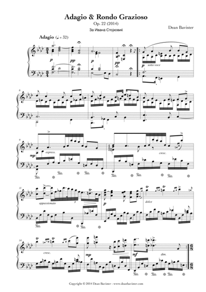 Adagio & Rondo Grazioso for Piano (Opus 22) image number null