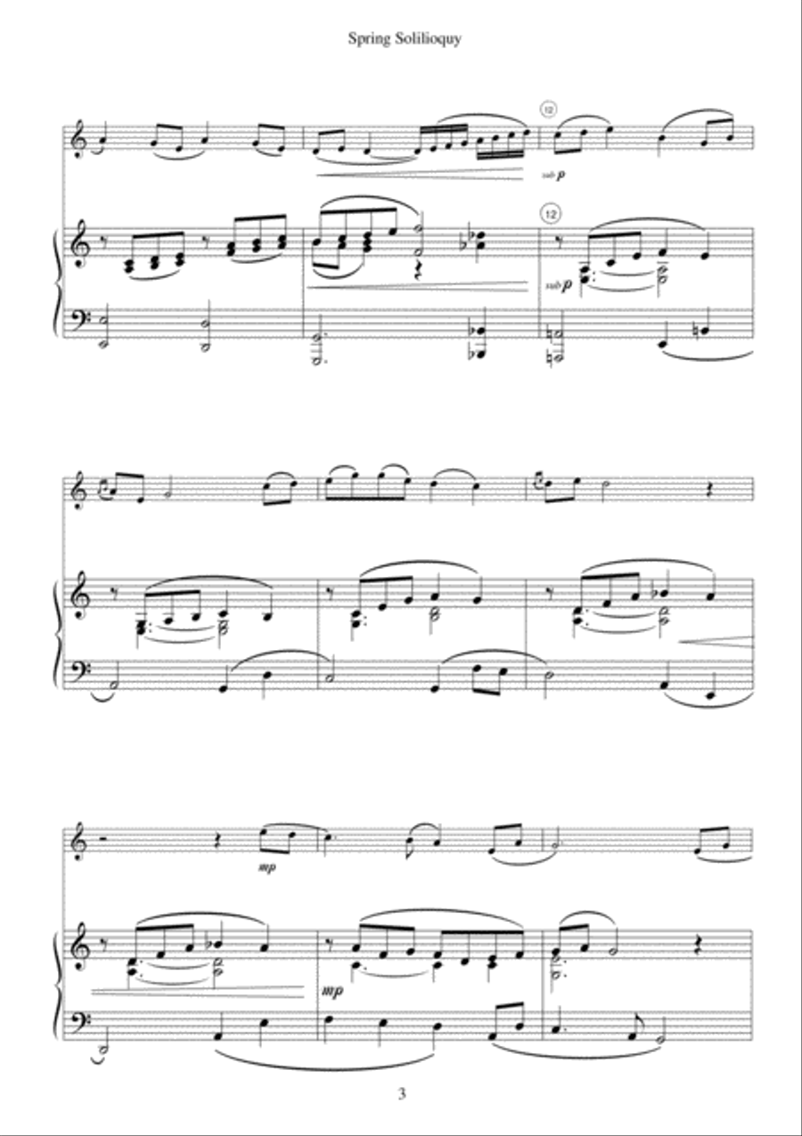 Spring Soliloquy - Oboe Piano scores gallery preview page 3