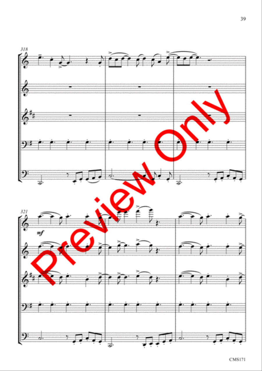 Queen Medley Fantasy Woodwind Quintet scores gallery preview page 42