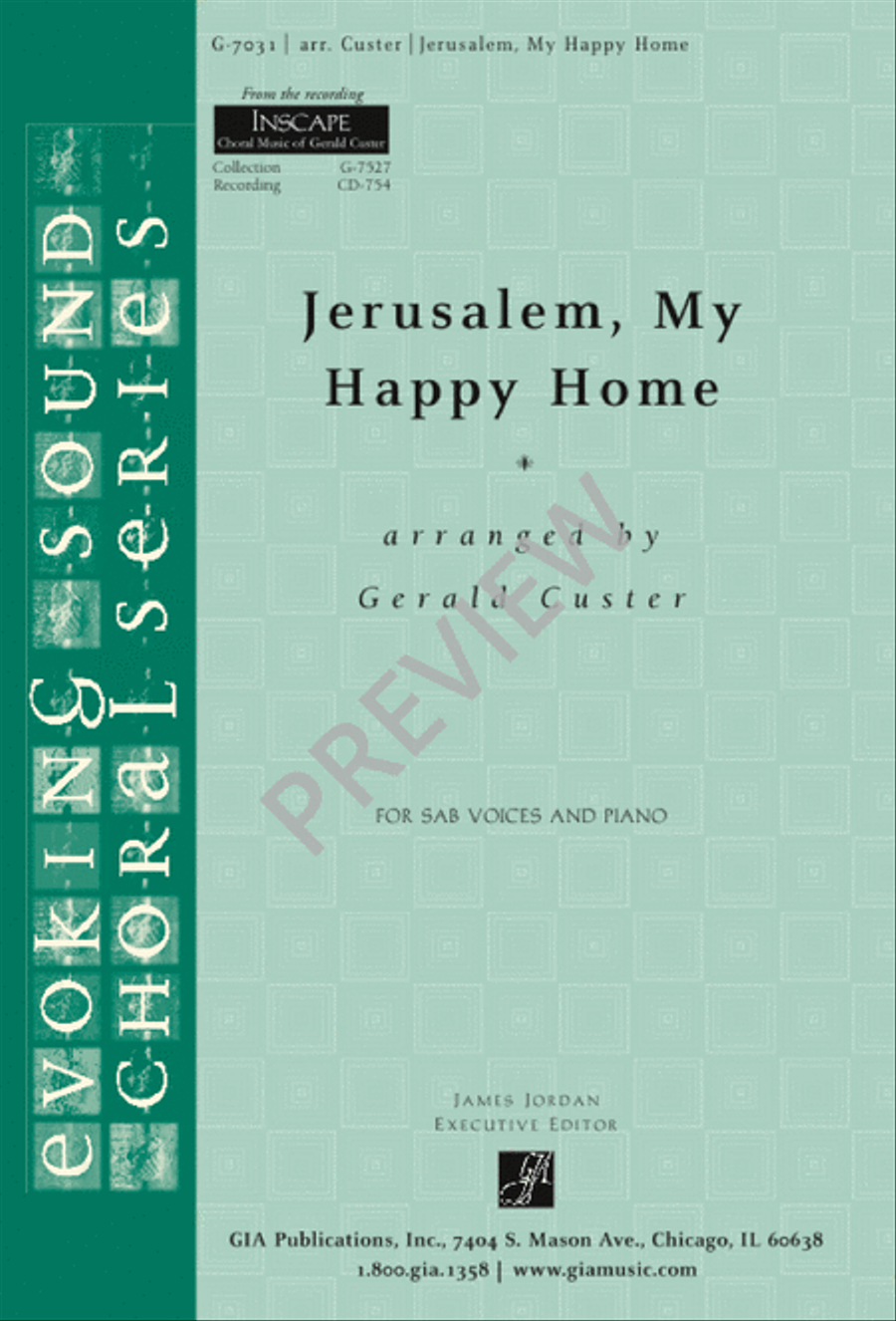 Jerusalem, My Happy Home 3-Part scores gallery preview page 1