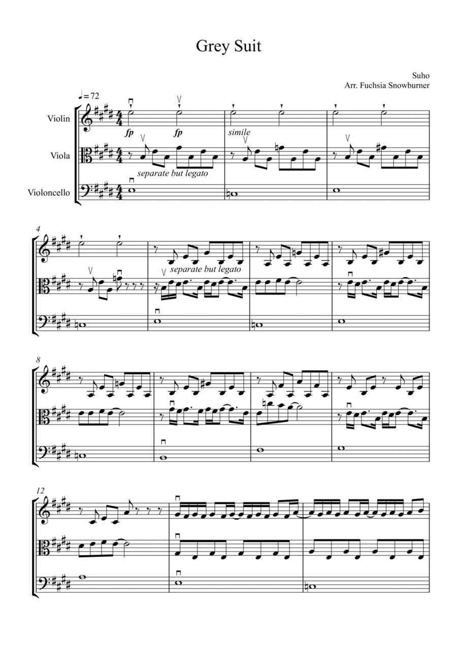 Grey Suit Grey Suit String Trio scores gallery preview page 1