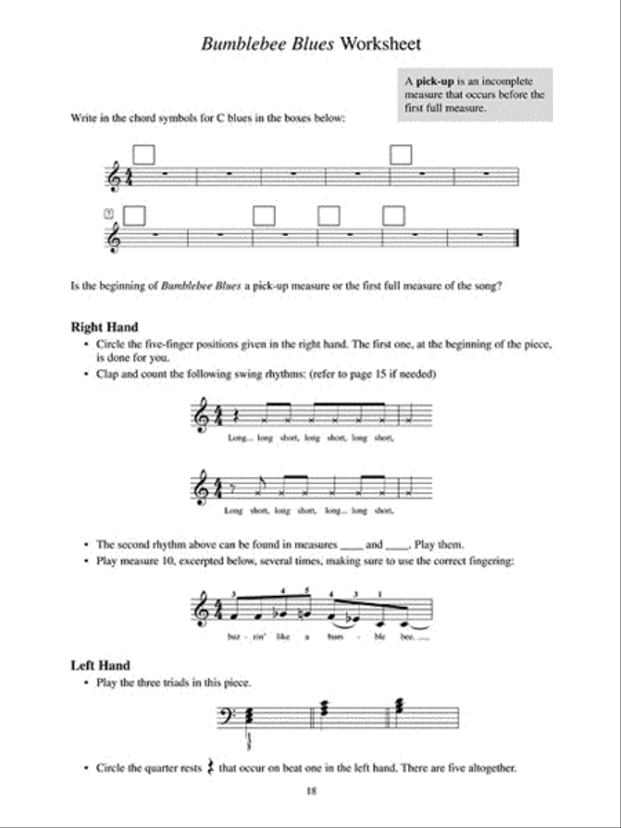 Play the Blues! Play the Blues! Piano Method scores gallery preview page 5