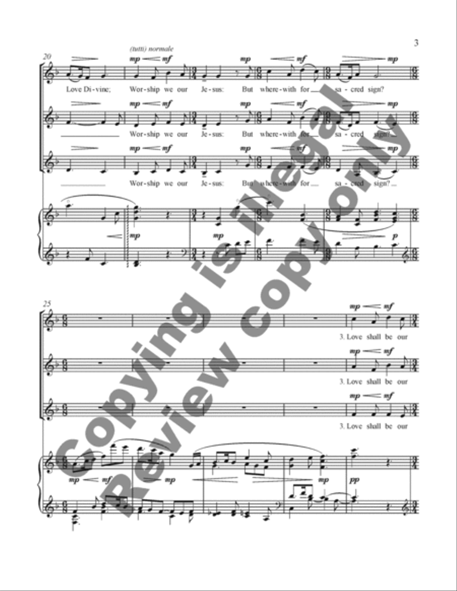 Love came down at Christmas (Choral Score) SSA scores gallery preview page 4