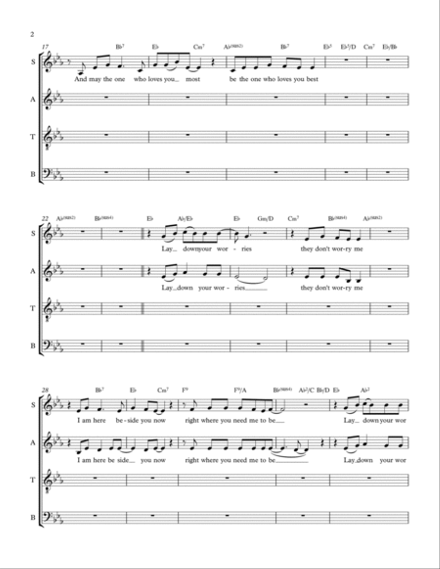 Lay Down Your Burdens 4-Part scores gallery preview page 2