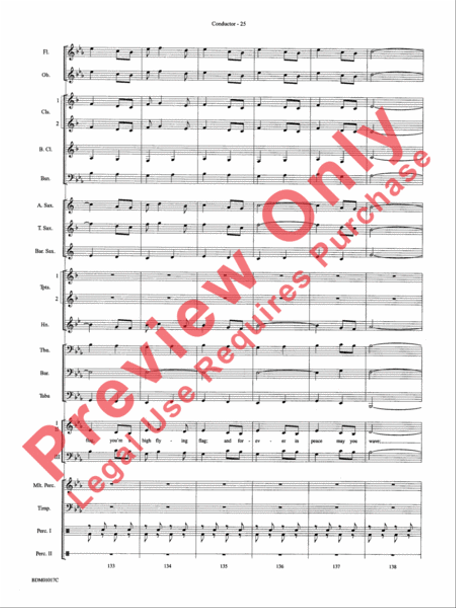 An American Celebration Concert Band scores gallery preview page 28