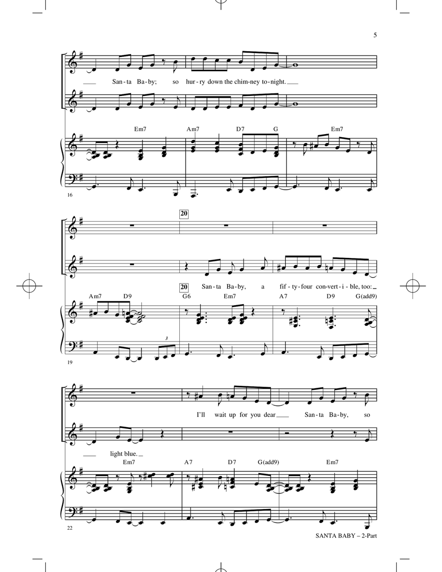 Santa Baby Santa Baby 2-Part scores gallery preview page 3