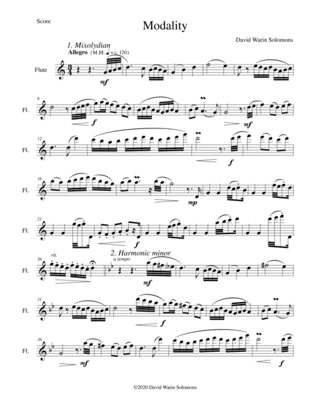 Modality for flute solo image number null