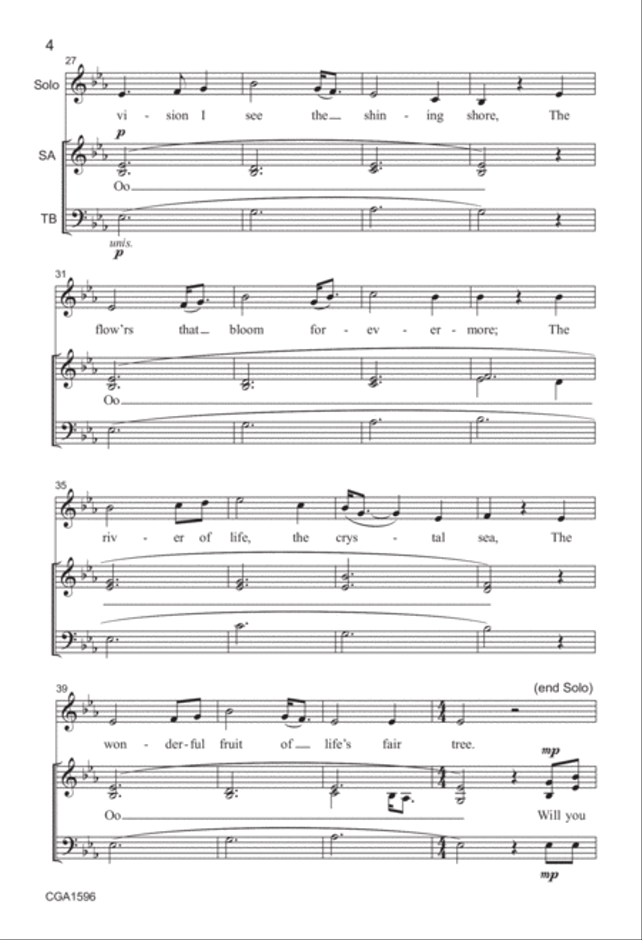 A Beautiful Land (SATB a capella) 4-Part scores gallery preview page 3