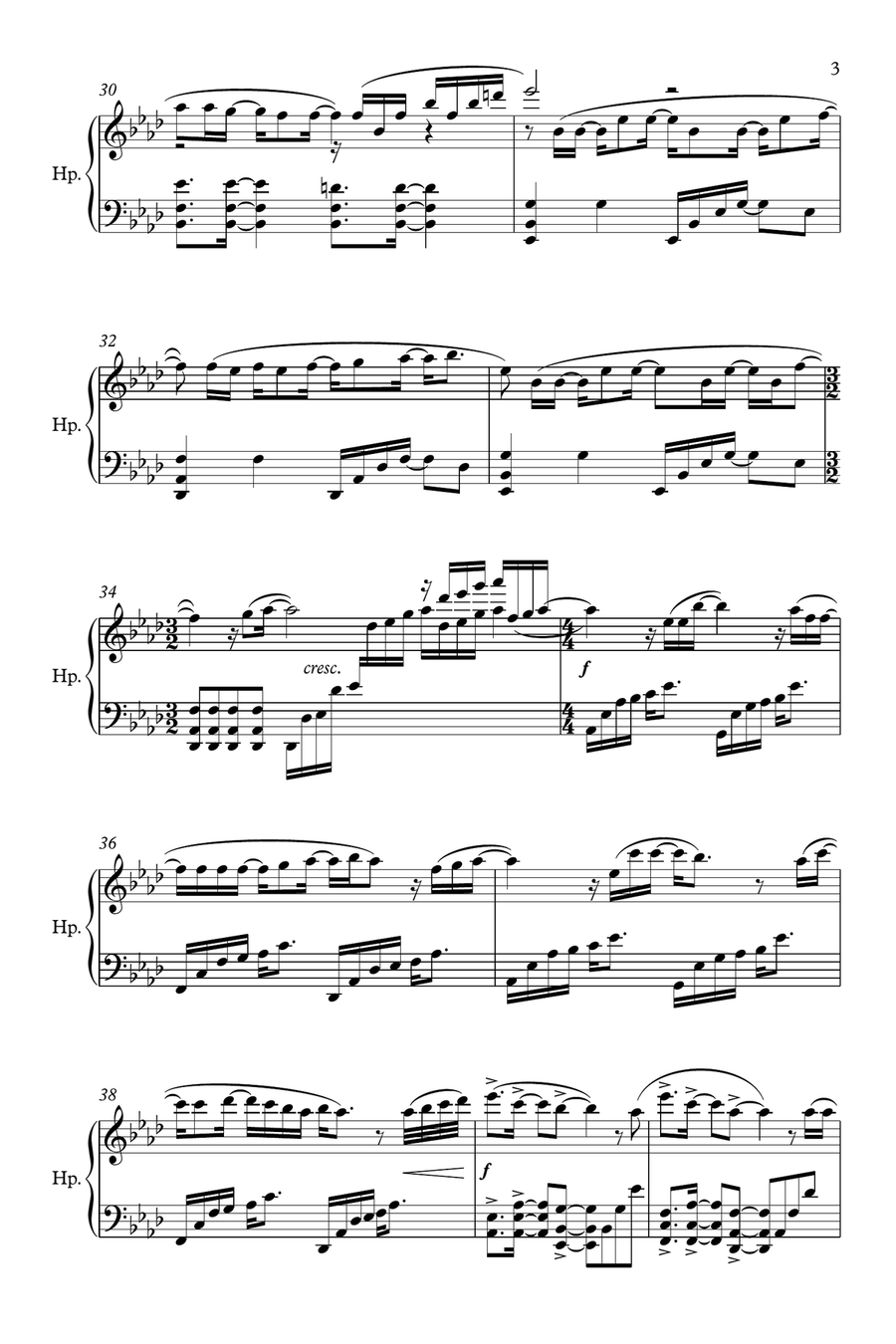 Let It Go (from Frozen) Harp scores gallery preview page 3