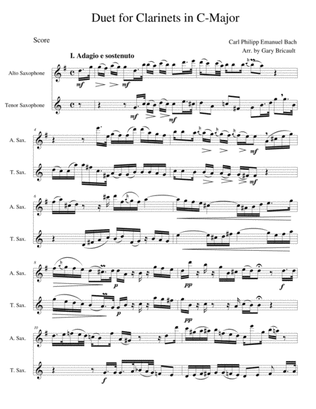 Duet for Clarinets in C-Major