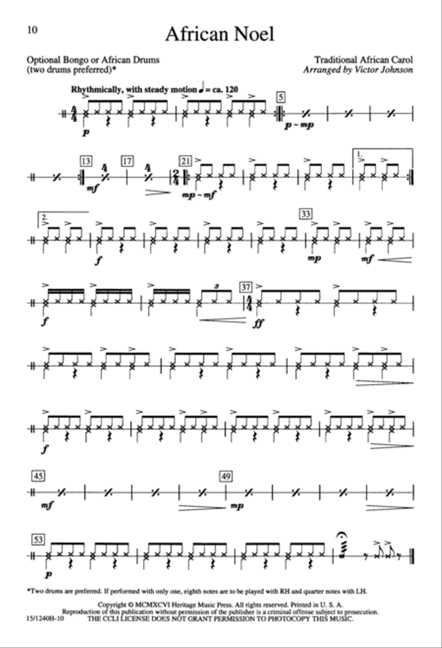 African Noel 3-Part scores gallery preview page 10
