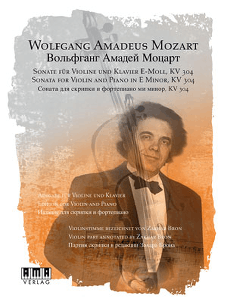 Mozart: Sonatas for Violin and Piano in E Minor KV 304 Violin Solo scores gallery preview page 1