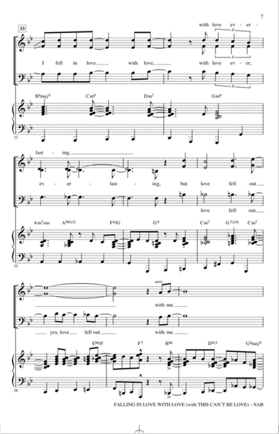 Falling In Love With Love (with This Can't Be Love) (arr. Kirby Shaw) 3-Part scores gallery preview page 6