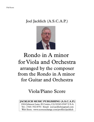 Rondo in A minor for Viola and Orchestra (Viola and Piano Reduction)