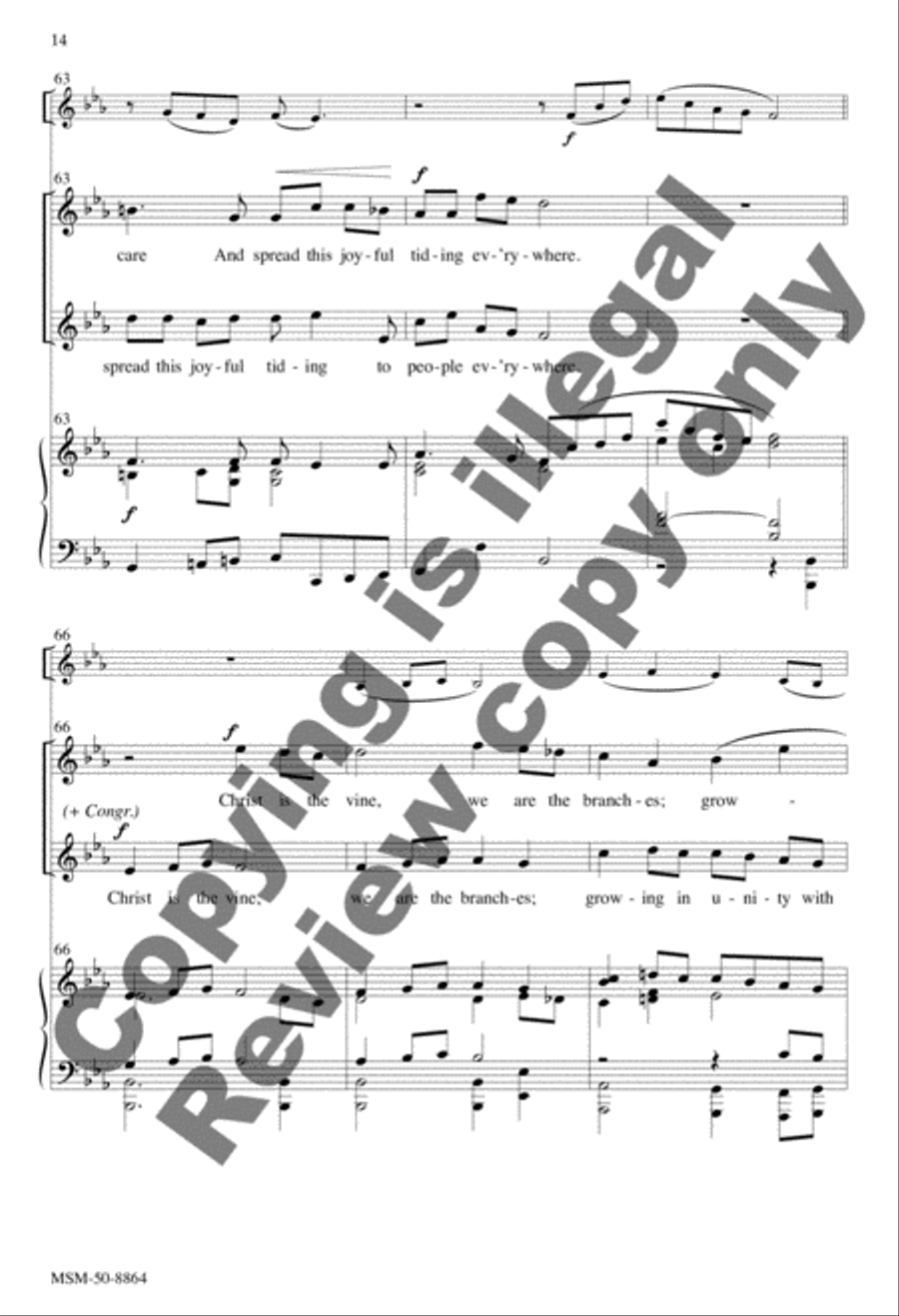 Christ Is the Vine 2-Part scores gallery preview page 14