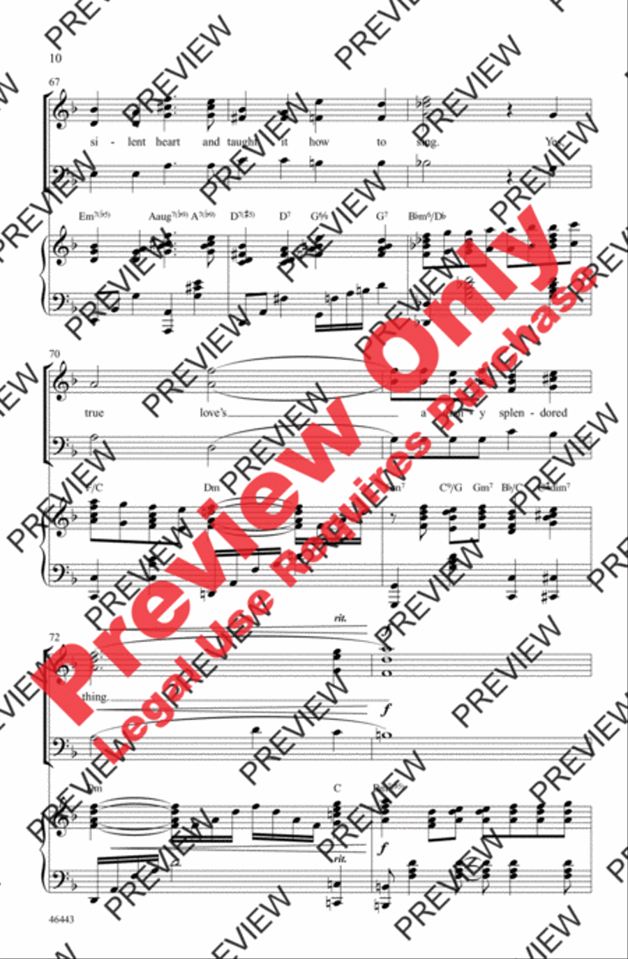 Love Is a Many Splendored Thing 3-Part scores gallery preview page 10