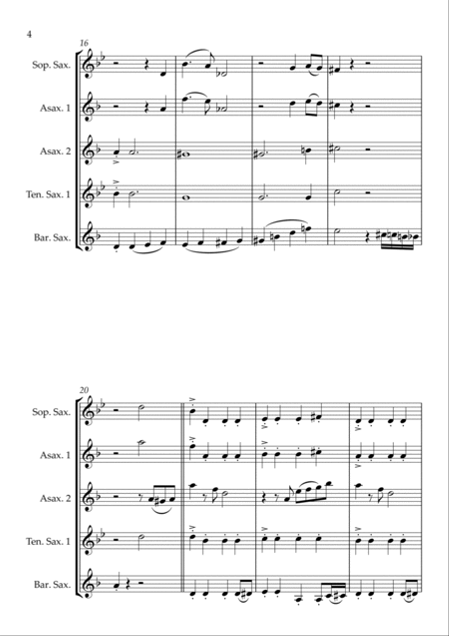 Nature Boy Nature Boy Woodwind Quartet scores gallery preview page 4