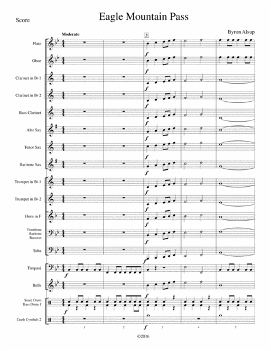 Eagle Mountain Pass Concert Band scores gallery preview page 1