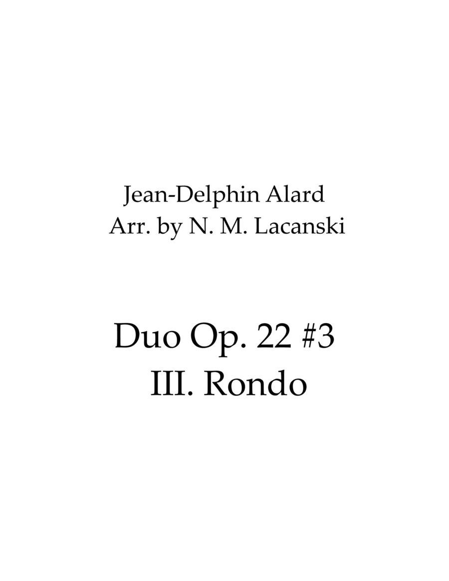 Duo Op. 22 #3 III. Rondo image number null