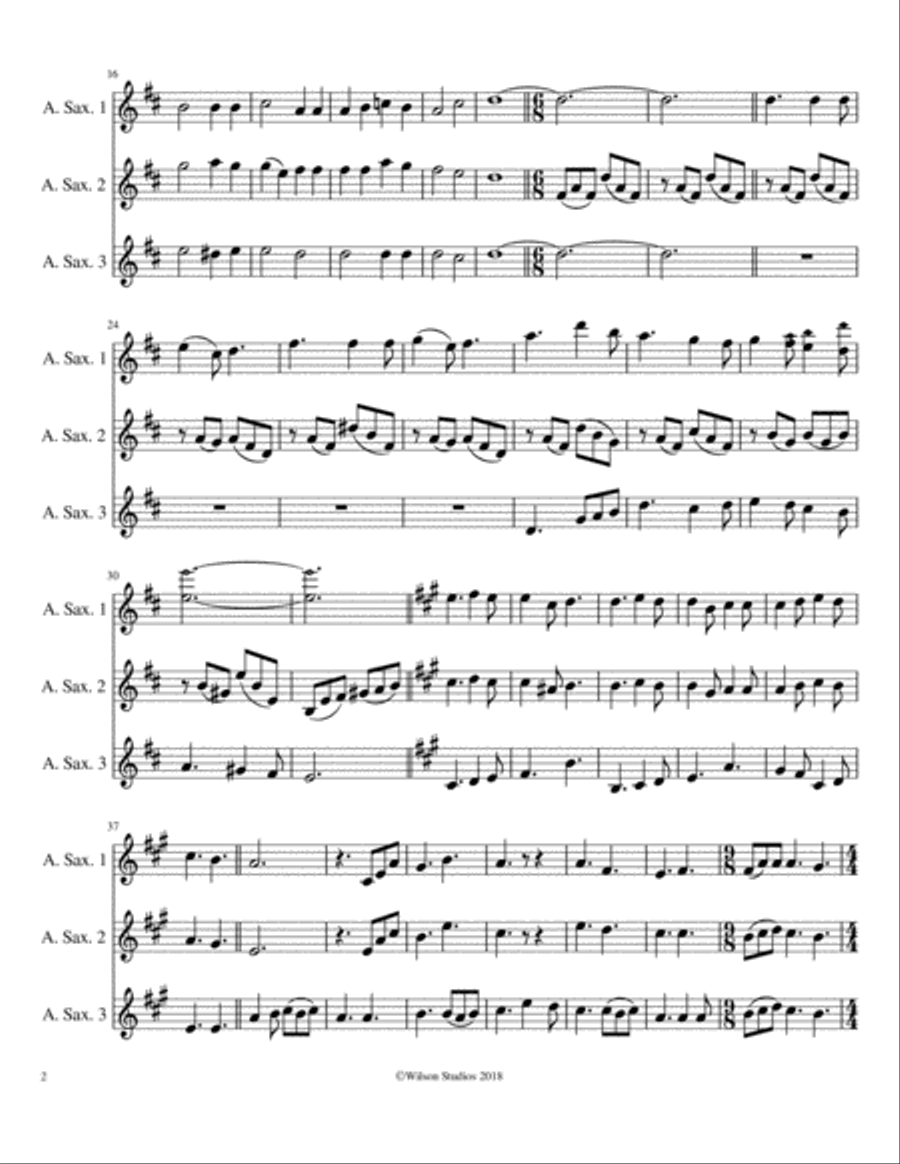 Fairest Lord Jesus Woodwind Trio scores gallery preview page 2